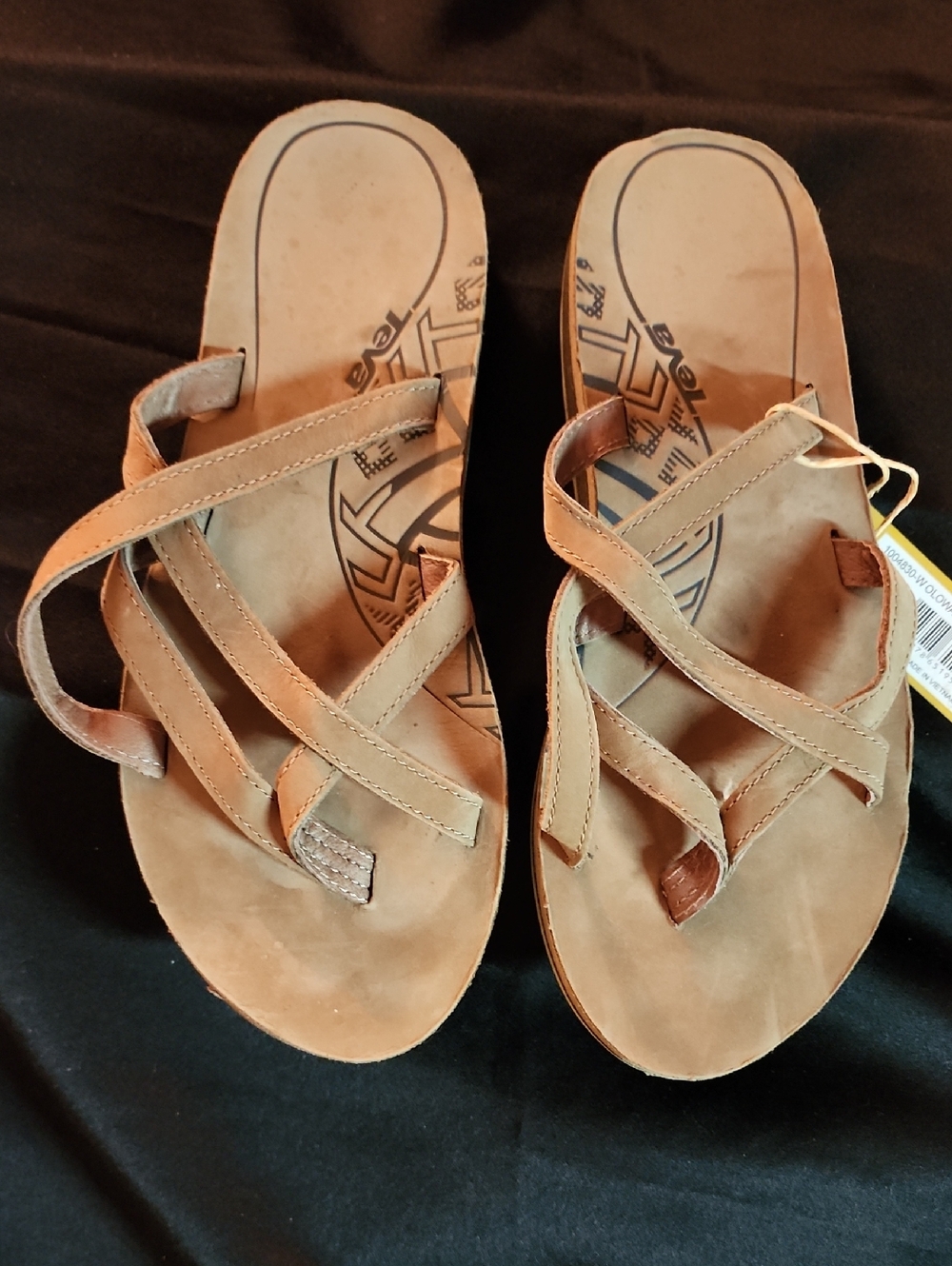 Teva Tan Strappy Slide Sandals